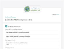 Tablet Screenshot of carolinabeachcommunityacupuncture.acuityscheduling.com