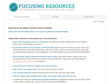 Tablet Screenshot of focusingresources.acuityscheduling.com